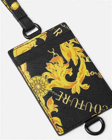 versace card holder with chain|authentic Versace wallet.